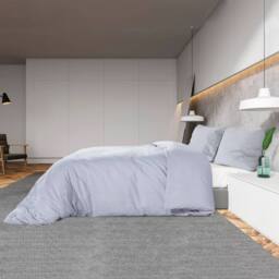 Berkfield Home Duvet Cover Set Grey 135x200 cm Light-weight Microfiber - thumbnail 4
