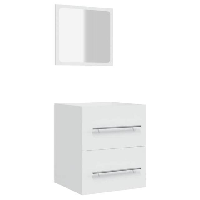 Berkfield Home Bathroom Cabinet with Mirror White 41x38.5x48 cm Engineered Wood - image 1