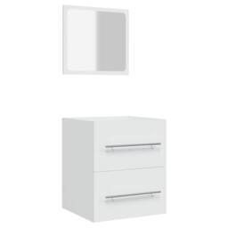 Berkfield Home Bathroom Cabinet with Mirror White 41x38.5x48 cm Engineered Wood - thumbnail 1