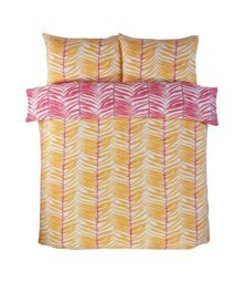 Rapport Home Tropical Trails Polyester Reversible Duvet Cover Set with Pillowcase in Yellow - Size: Single - thumbnail 3