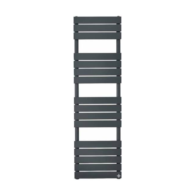 Bathroom Kingdom Queenstown Anthracite Designer Flat Panel Heated Towel Rail 1600x450mm in Grey - image 1