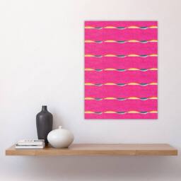 "Artery8 Textile Pattern Vibrant Pink Vintage Japan Wall Art Print Korin - Size: W12"" x H16""" - thumbnail 4