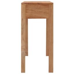 Berkfield Home Console Table 110x35x75 cm Solid Teak Wood in Brown - Size: 110 x 35 x 75 cm - thumbnail 5