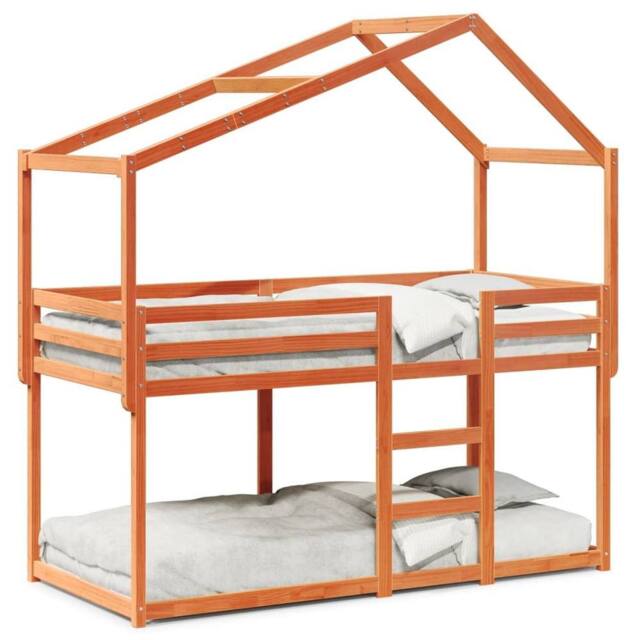 Berkfield Home Bunk Bed without Mattress Wax Brown 80x200 cm Solid Wood Pine - image 1