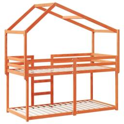 Berkfield Home Bunk Bed without Mattress Wax Brown 80x200 cm Solid Wood Pine - thumbnail 8