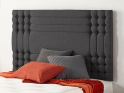 Somnior Flexby Plush Fabric Side Opening Ottoman Bed With Headboard in Silver - Size: Small Double - thumbnail 3