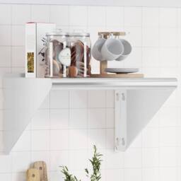 Berkfield Home Wall Shelf 50x45x31 cm Silver Stainless Steel - Size: 50 x 45 x 31 cm - thumbnail 1