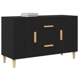 Berkfield Home Sideboard Black Oak 100x36x60 cm Engineered Wood - Size: 100 x 36 x 60 cm - thumbnail 4