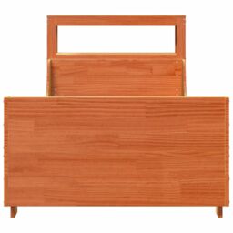 Berkfield Home Bed Frame without Mattress Wax Brown 75x190 cm Small Single Solid Wood Pine - thumbnail 4