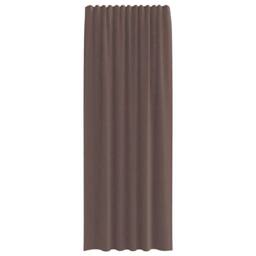 Berkfield Home Voile Curtains with Rod Pockets 2 pcs Brown - thumbnail 4