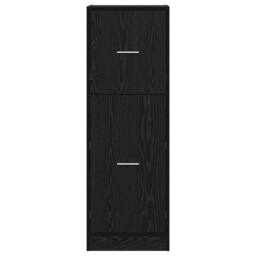Berkfield Home Modern Apothecary Cabinet Black Oak 40x41x118 cm Engineered Wood - Size: 40 x 41 x 118 cm - thumbnail 6