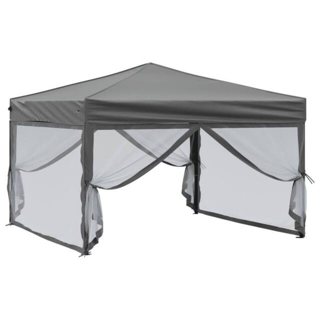 Berkfield Home Sturdy Folding Party Tent with Sidewalls Anthracite 3x3 m in Dark Grey - image 1