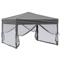 Berkfield Home Sturdy Folding Party Tent with Sidewalls Anthracite 3x3 m in Dark Grey