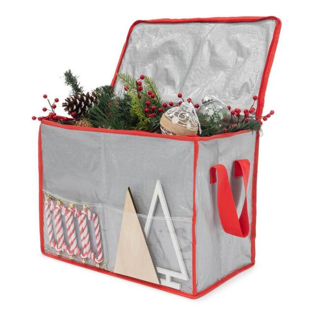Christmas Village Christmas Decoration Storage Bag - Grey