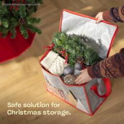 Christmas Village Christmas Decoration Storage Bag - Grey - thumbnail 3