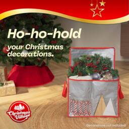 Christmas Village Christmas Decoration Storage Bag - Grey - thumbnail 2