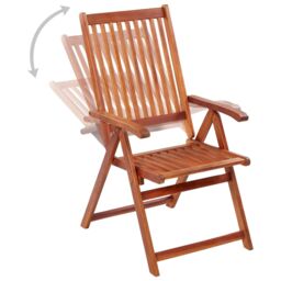 Berkfield Home Folding Garden Chairs 3 pcs Solid Acacia Wood in Brown - thumbnail 4
