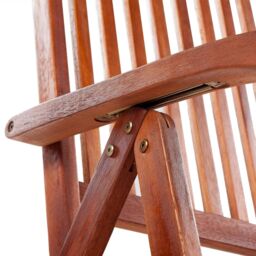 Berkfield Home Folding Garden Chairs 3 pcs Solid Acacia Wood in Brown - thumbnail 6