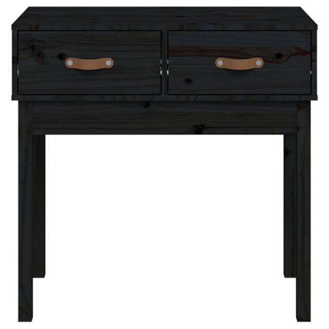 Berkfield Home Beautiful Console Table Black 76.5x40x75 cm Solid Wood Pine - image 1