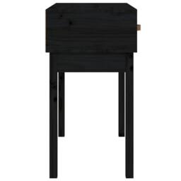 Berkfield Home Beautiful Console Table Black 76.5x40x75 cm Solid Wood Pine - thumbnail 5