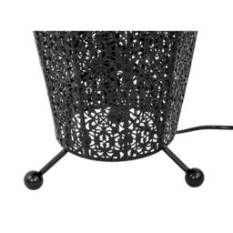 Happy Homewares Traditional & Ornate Floral Moroccan Metal Floor Lamp in Black - thumbnail 8