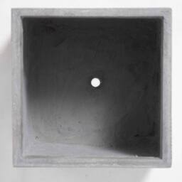 Primrose Garden Fibrecotta Cement Finish Effect Outdoor Planter Square 50cm in Dark Grey - thumbnail 4