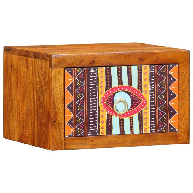 Berkfield Home Bedside Cabinet with Drawer Brown, multicolour 35 x 30 x 22 cm in Brown - image 1