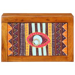 Berkfield Home Bedside Cabinet with Drawer Brown, multicolour 35 x 30 x 22 cm in Brown - thumbnail 5