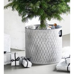 Ivyline Indoor Zinc Planter H23Cm W23Cm -Dimensions: H23cm W23cm in Silver - thumbnail 4