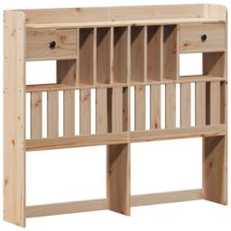 Berkfield Home Bookcase Bed without Mattress 135x190 cm Double Solid Wood Pine in Natural - thumbnail 7