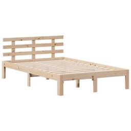 Berkfield Home Bookcase Bed without Mattress 135x190 cm Double Solid Wood Pine in Natural - thumbnail 8