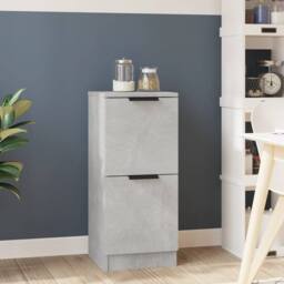 Berkfield Home Sideboard Concrete Grey 30x30x70 cm Engineered Wood - Size: 30 x 30 x 70 cm - thumbnail 2