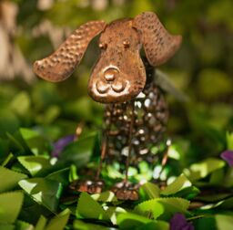 Marco Paul 20cm Bronze Steel Solar Silhouette Dog Ornament in Copper - thumbnail 4