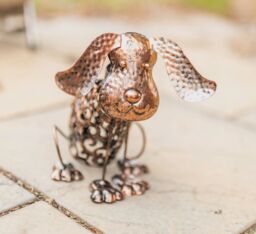 Marco Paul 20cm Bronze Steel Solar Silhouette Dog Ornament in Copper - thumbnail 2