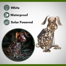 Marco Paul 20cm Bronze Steel Solar Silhouette Dog Ornament in Copper - thumbnail 3