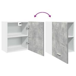 Berkfield Home Hanging Cabinet Concrete Grey 50x31x60 cm Engineered Wood - Size: 50 x 31 x 60 cm - thumbnail 8