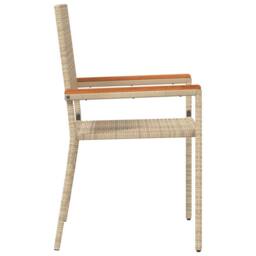 Berkfield Home Outdoor Chairs 4 pcs 54 x 56 x 90 cm in Cream - thumbnail 6