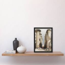 Artery8 David Roberts Framed Wall Art Print Great Hall at Karnak Temple - Size: A4 - thumbnail 2