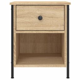 Berkfield Home Bedside Cabinet Sonoma Oak 40x42x50 cm Engineered Wood in Brown - Size: 40 x 42 x 50 cm - thumbnail 6