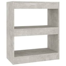 Berkfield Home Classic Book Cabinet/Room Divider Concrete Grey 60x30x72 cm - Size: 60 x 30 x 72 cm - thumbnail 3