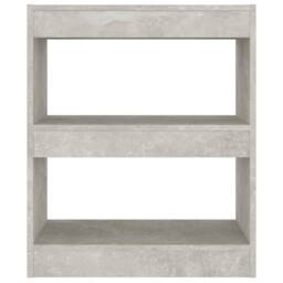 Berkfield Home Classic Book Cabinet/Room Divider Concrete Grey 60x30x72 cm - Size: 60 x 30 x 72 cm - thumbnail 5