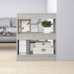 Berkfield Home Classic Book Cabinet/Room Divider Concrete Grey 60x30x72 cm - Size: 60 x 30 x 72 cm - thumbnail 2