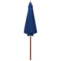 Berkfield Home Parasol with Wooden Pole 300x258 cm Blue - thumbnail 5