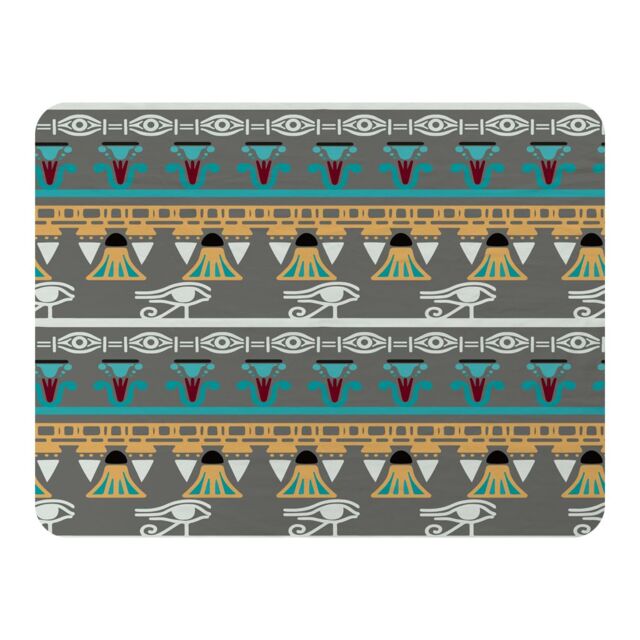 Benjamin Tate Design Tribal Art Egyptian Vintage Ethnic Silhouettes Blanket in Natural - Size: 120 cm x 150 cm - image 1