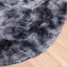 Berkfield Home Shaggy Rug High Pile NAVARRA Dark Grey 200x200 cm Polyester - Size: Medium - thumbnail 4