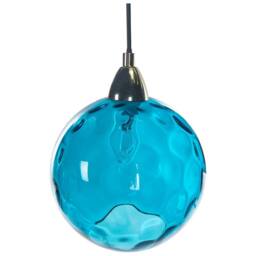 Wyld and Coco Pendant Lamp - Blue Metal Five Colour Glass Shades Modern Glam - thumbnail 6