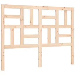 Berkfield Home Beautiful Bed Frame with Headboard 140x200 cm Solid Wood in Natural - thumbnail 8