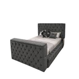 Stratus Interiors Ambassador TV Bed with Built-In Lift Luxury Non Storage Design in Grey - Size: Super King - thumbnail 2