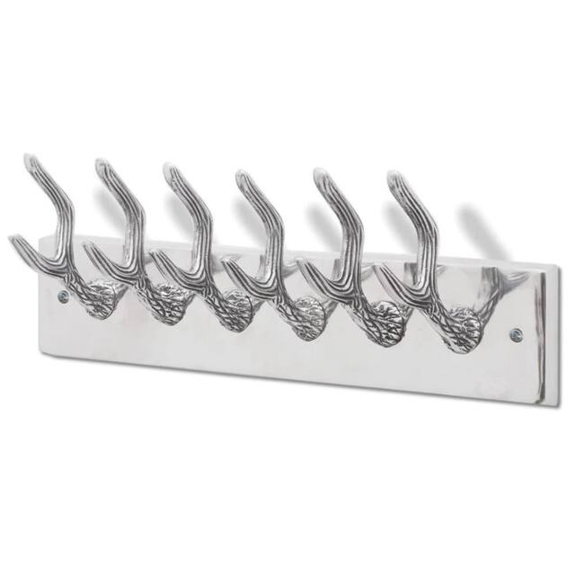 Berkfield Home Aluminium Wardrobe Hook Coat Rack Hat/Tie Hanger Silver - image 1