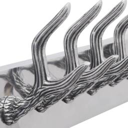 Berkfield Home Aluminium Wardrobe Hook Coat Rack Hat/Tie Hanger Silver - thumbnail 3